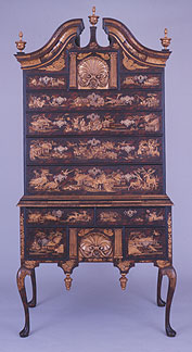 High Chest of Drawers Bayou Bend Collection Soft maple, eastern white pine and secondary woods. 1730 - 1760 Boston