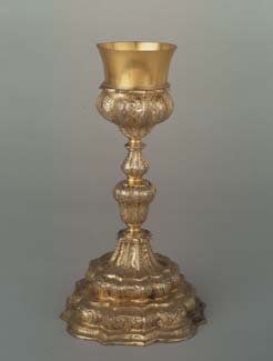 Chalice Franz Mayer Collection Cast, Chiseled, embossed, gilded and stamped silver 1770
