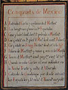 Folding screen portraying the conquest of Mexico and a view of Mexico City - menu